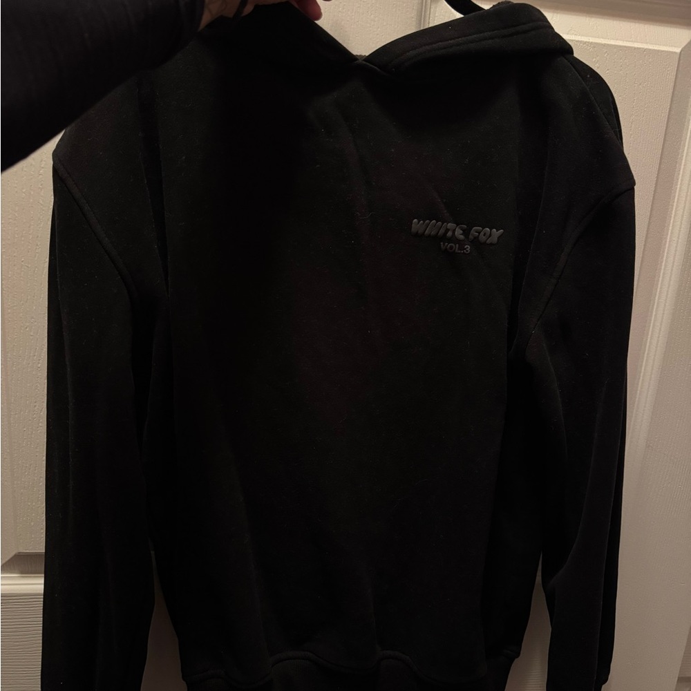 White Fox Black Hoodie